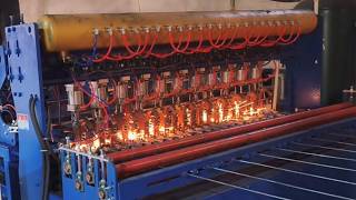 Automatic construction rebar wire mesh welding machine with robot stacker#weldingmachine
