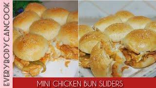 Chicken Sliders with homemade buns by Everybodycancook #best #chicken #foryou #snacks #baking #viral