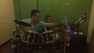 Prestons First Drum Lesson!