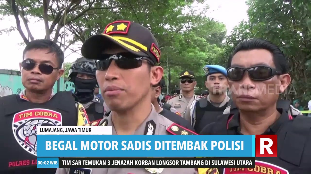 Begal Motor Sadis Ditembak Tim Cobra
