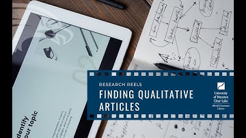Finding Qualitative Articles