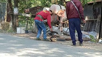 anh thợ cưa hạ cây tràm bông vàng to nằm sát nhà ở tiếng văn cư lò gạch
