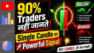 90% Traders नहीं जानते! Single Candle का Powerful Signal | Chart Pattern छोड़ो 🚨Single Candle