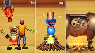 Tom Hero vs Huggy Wuggy vs Horror Weapons | Kick the Buddy 2 vs Poppy Playtime 2 Android Gameplay