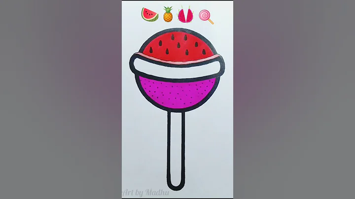 🍉🍍🍭 Satisfying Candy #youtube #youtubeshorts #art #colors #brushpen #shorts #satisfying #candy