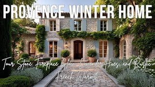 Provence Winter Home Tour Stone Fireplace Glow, Lavender Hues, and Rustic French Warmth