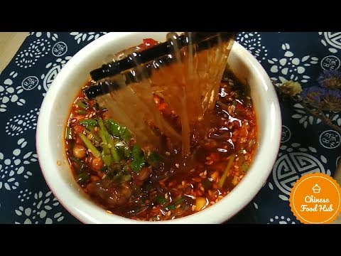 Hot and sour glass noodle soup (酸辣粉) - Red House Spice