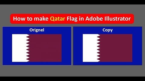 How to make Qatar flag in Adobe illustrator | Technical Asad