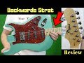 The Strangest Guitar on eBay | Flipped Stratocaster Sparkle Seafoam Green | Review + Demo