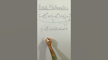 😳 CLEAN BASIC MATHEMATICS (-6)^2+(-6^2)+6!= ? #Shorts