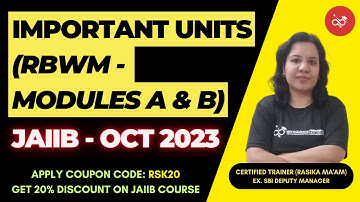 JAIIB OCT 2023 | Important Units of Retail Banking- Modules A And B | Ambitious Baba | Rasika ma