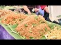 Bangkok Street Food. Cooking Five Types of Noodles. Thailand