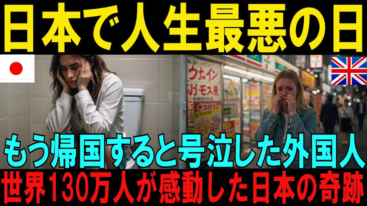 【海外の反応】「日本で人生最悪の日」もう帰国すると号泣したイギリス人女性、最悪の日を人生最高の日にした日本の奇跡に世界130万人が涙腺崩壊【日本称賛】