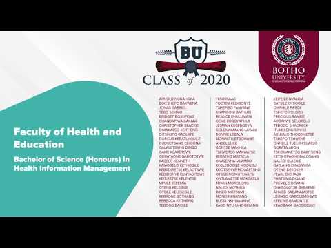 Botho University Class of 2020 - List of Graduates