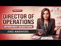 Director of Operations Interview Questions and Answers