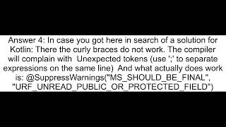 How to suppress multiple FindBugs warnings for the same line of code