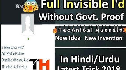 How To Make Full Invisible Facebook I