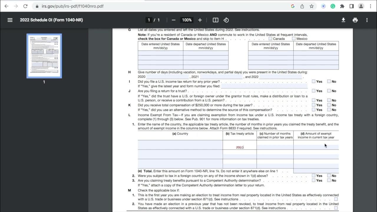 Form1040NR解析系列:SCHEDULE OI YouTube Form1040NR解析系列:SCHEDULE OI YouTube