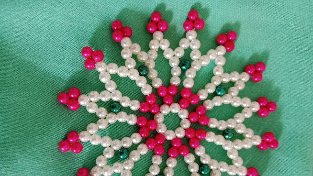 Pearl beaded flower#मोत्याचे फुल #sunder सा beaded फ्लॉवर बनाना सिखे 
