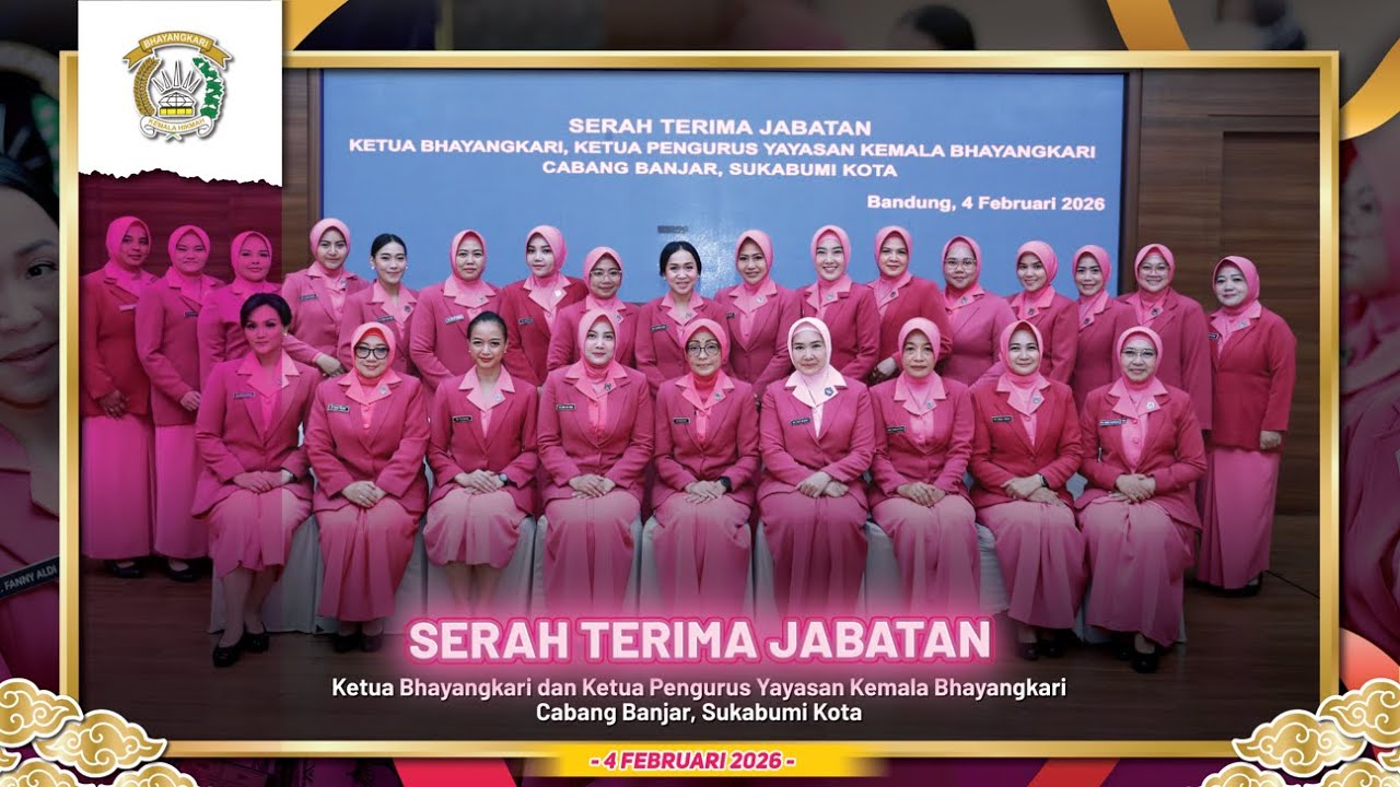 Serah Terima Jabatan Ketua Bhayangkari, Ketua Pengurus YKB Cabang Banjar dan Sukabumi Kota