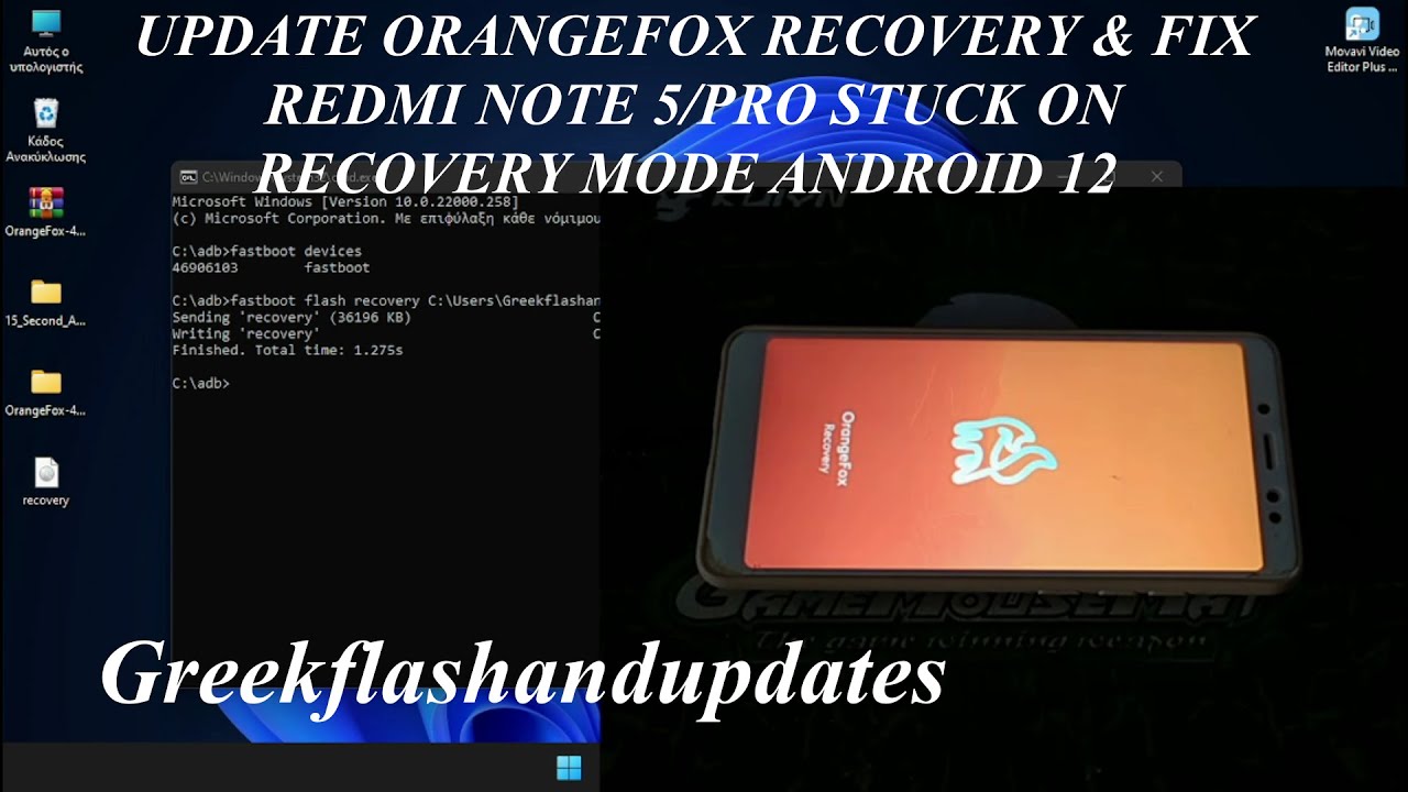UPDATE ORANGEFOX RECOVERY & FIX REDMI NOTE 5/PRO STUCK ON RECOVERY MODE ANDROID 12