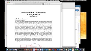 Formal modeling of stocks and flows exercise