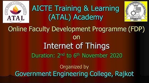 Session 6: ATAL FDP on IOT Upload Sensor data on Cloud