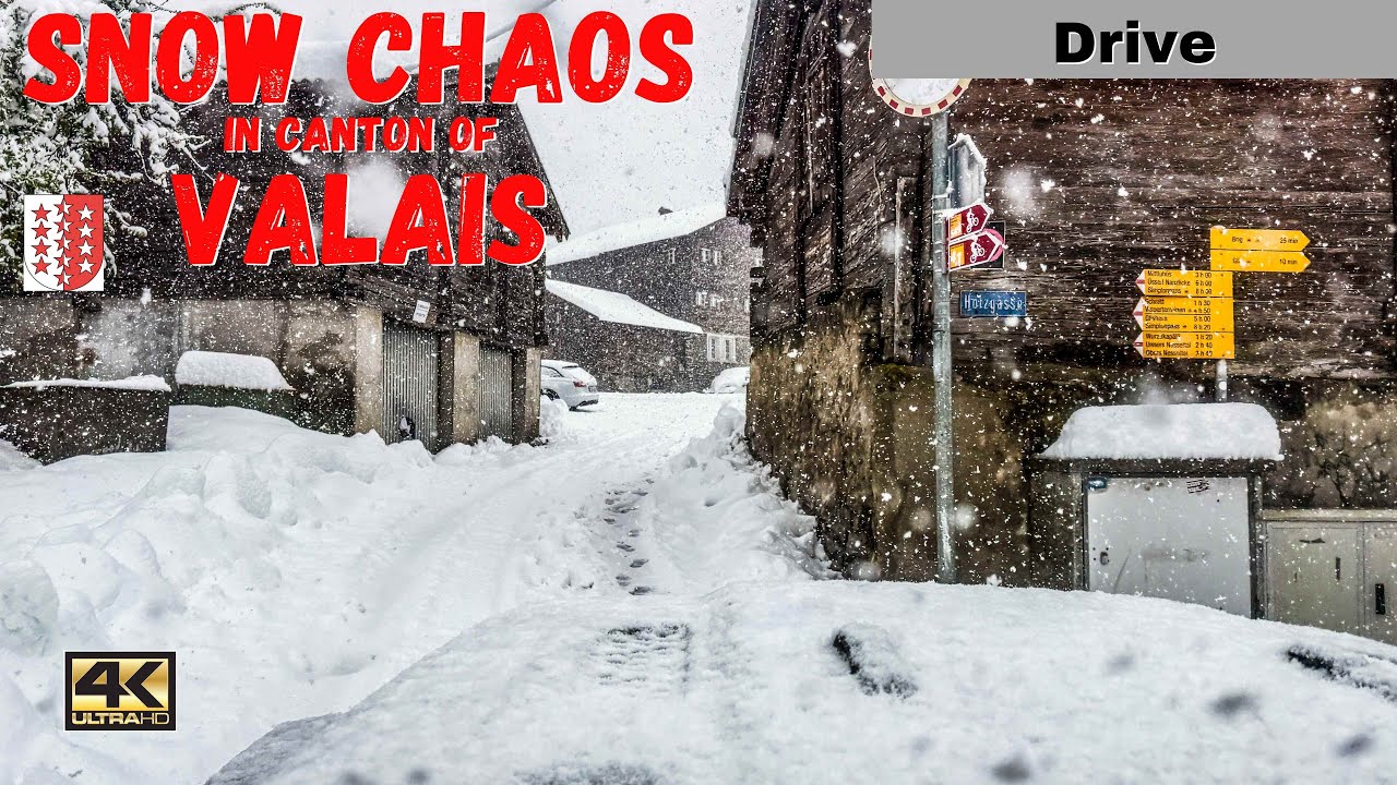 SNOW DRIVE | Snow chaos in the canton of Valais on April 17, 2025