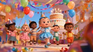 Happy Birthday Song for Kids | New English Birthday Song 2025 | Fun Animated Kids Birthday| Puchiloo