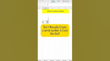 Serial number in excel | Excel magic tricks | #shorts #excel
