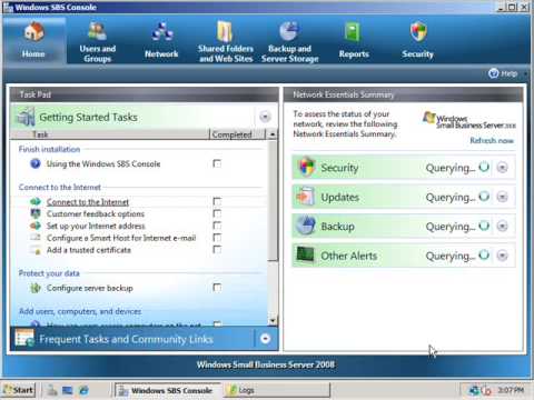 Basic operation of Connect to Internet Wizard in SBS 2008