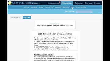 Genesis Reopening Parent Form