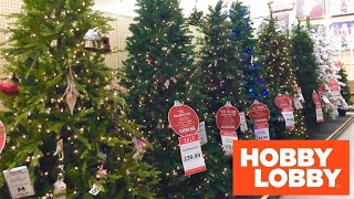 HOBBY LOBBY CHRISTMAS TREES CHRISTMAS DECOR DECORATIONS SHOP WITH ME SHOPPING STORE WALK THROUGH