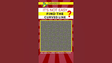 Can you find a curved line? Optical Illusion. It