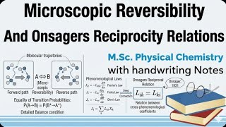 Microscopic Reversibility & Onsager’s Reciprocity Relations | Non-Equilibrium Thermodynamics