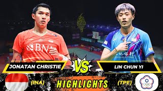 Badminton Jonatan Christie vs Lin Chun Yi Men's Singles
