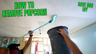 How to Remove a POPCORN CEILING  DIY