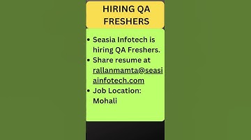 QA Fresher Jobs | IT Jobs| QA Jobs| Rd Automation Learning