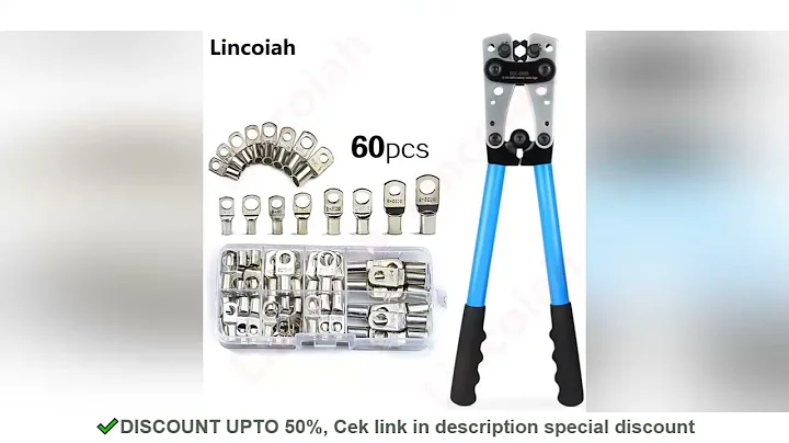 HX-50B Cable Lug Crimping Tool for Heavy Duty Wire Lugs,Battery Terminal,Copper Lugs AWG 8-1/0 with