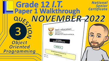 Information Technology | Grade 12 | Paper 1 November 2022 | Question 3