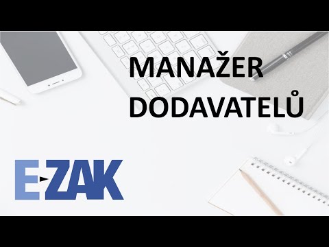 E ZAK - Manažer dodavatelů