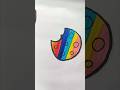 Cookies 🍪 Colour Drawing #shortvideo #satisfying#cookies#viralshort
