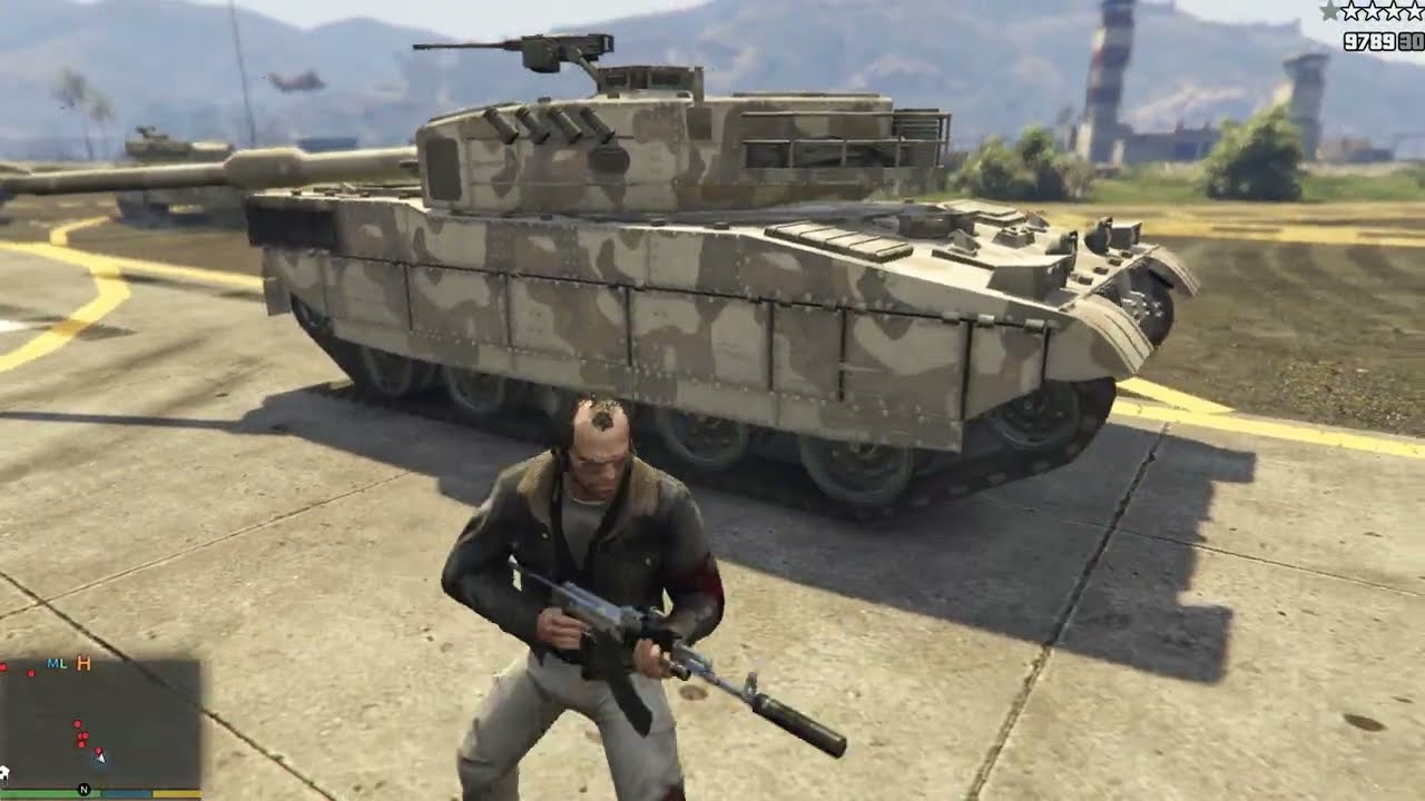 GTA V | GTA 5 Six Star Military Chase Mod | Trevor Rogue 60fps