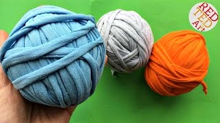 How to make TShirt Yarn (Easy Upcycle)  Great TShirt Yarn DIYs