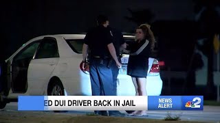 Mom arrested for DUI with baby in car back behind bars