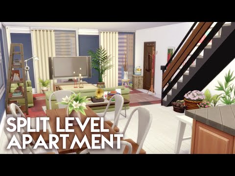 Cool Split Level Apartment Sims 4 Speed Build