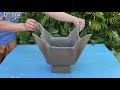 Add New Ideas For Your Garden Decoration From Old Towel / Creating Cement Pot Planters