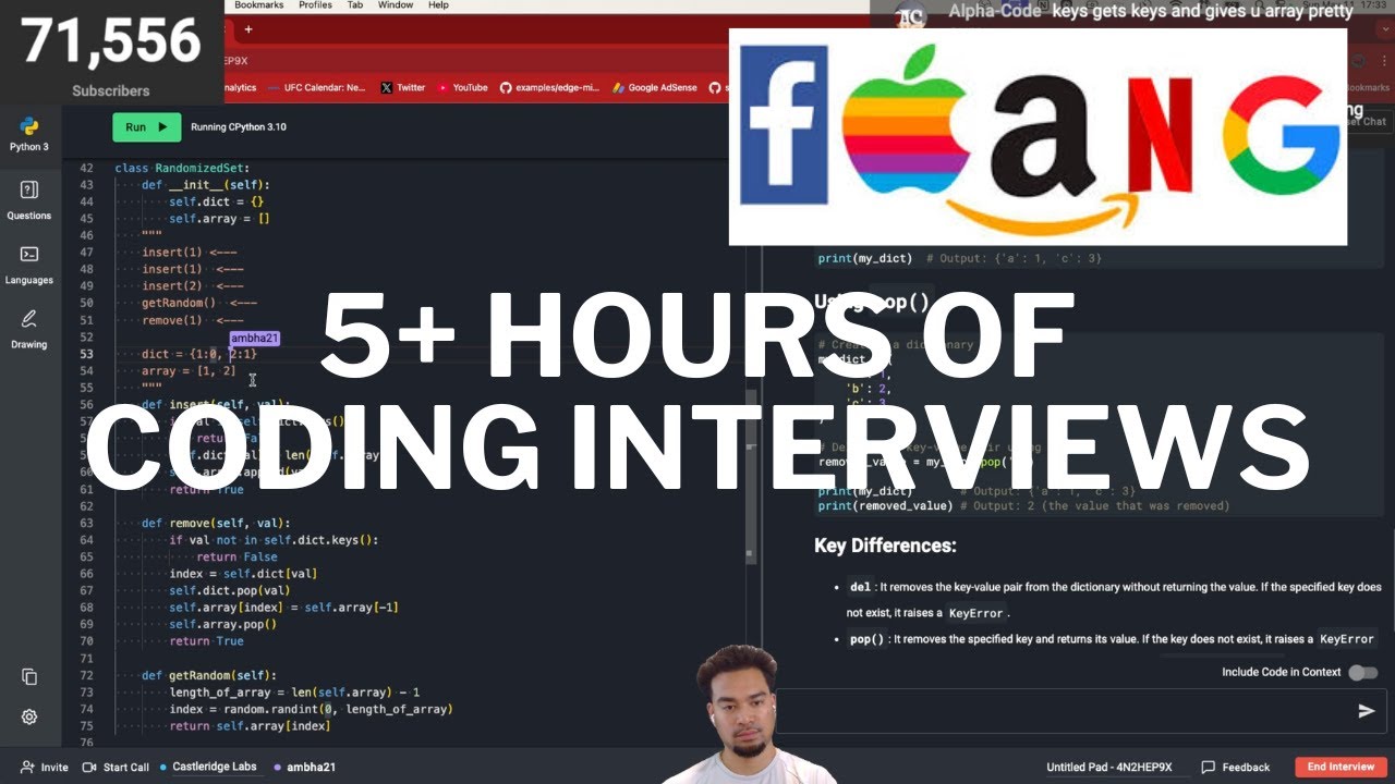 5+ Hours of Coding Interviews w/ a FAANG Engineer - YouTube