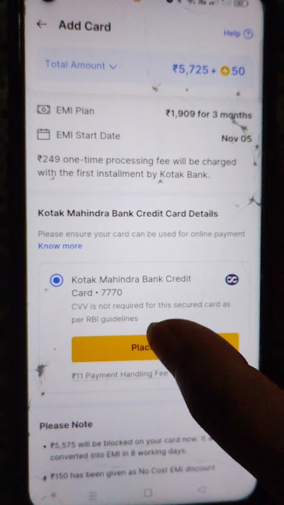 Kotak bank credit card emi on Flipkart || Flipkart Emi