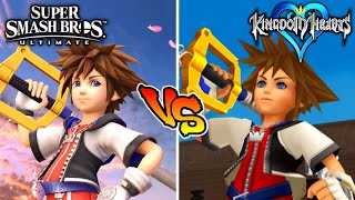 Smash Bros Ultimate VS Kingdom Hearts (Sora's Moveset Comparison)